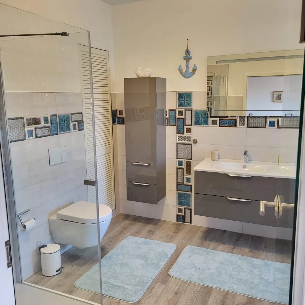 Badezimmer der Ferienwohnung in Güstrow